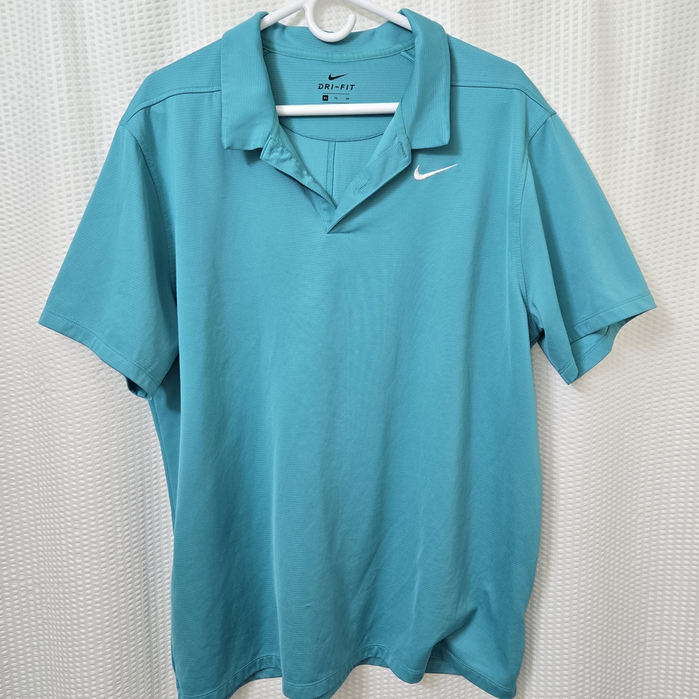 Nike Men's Teal Dri-FIT Polo Shirt